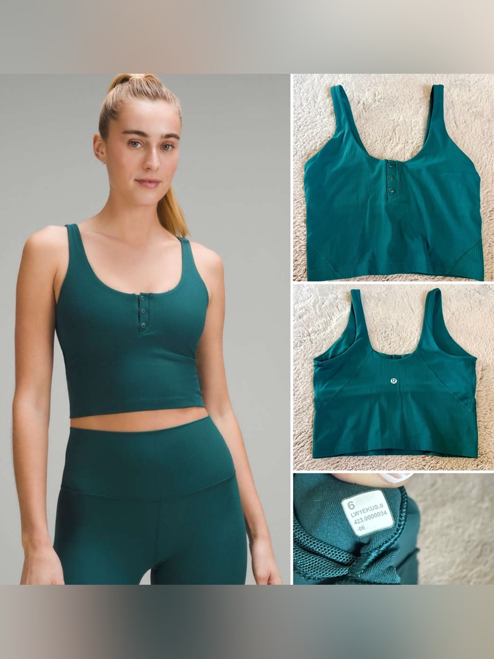 ❤️Lululemon Align Ribbed Henley Tank! Size 6